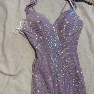 Purple Sequin Gown